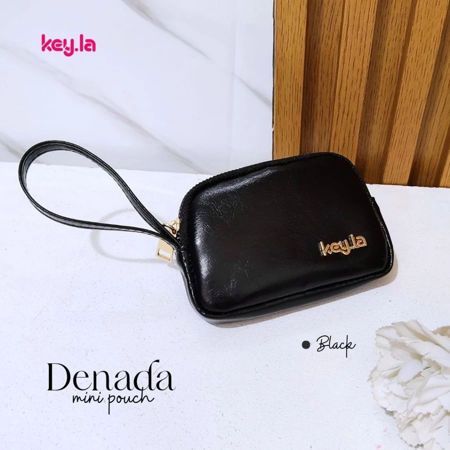 KEY.LA | DENADA DOMPET KOIN KECIL Bahan Sintetis Furing Tebal Merk Gold Mewah Dompet Wanita Bestseller